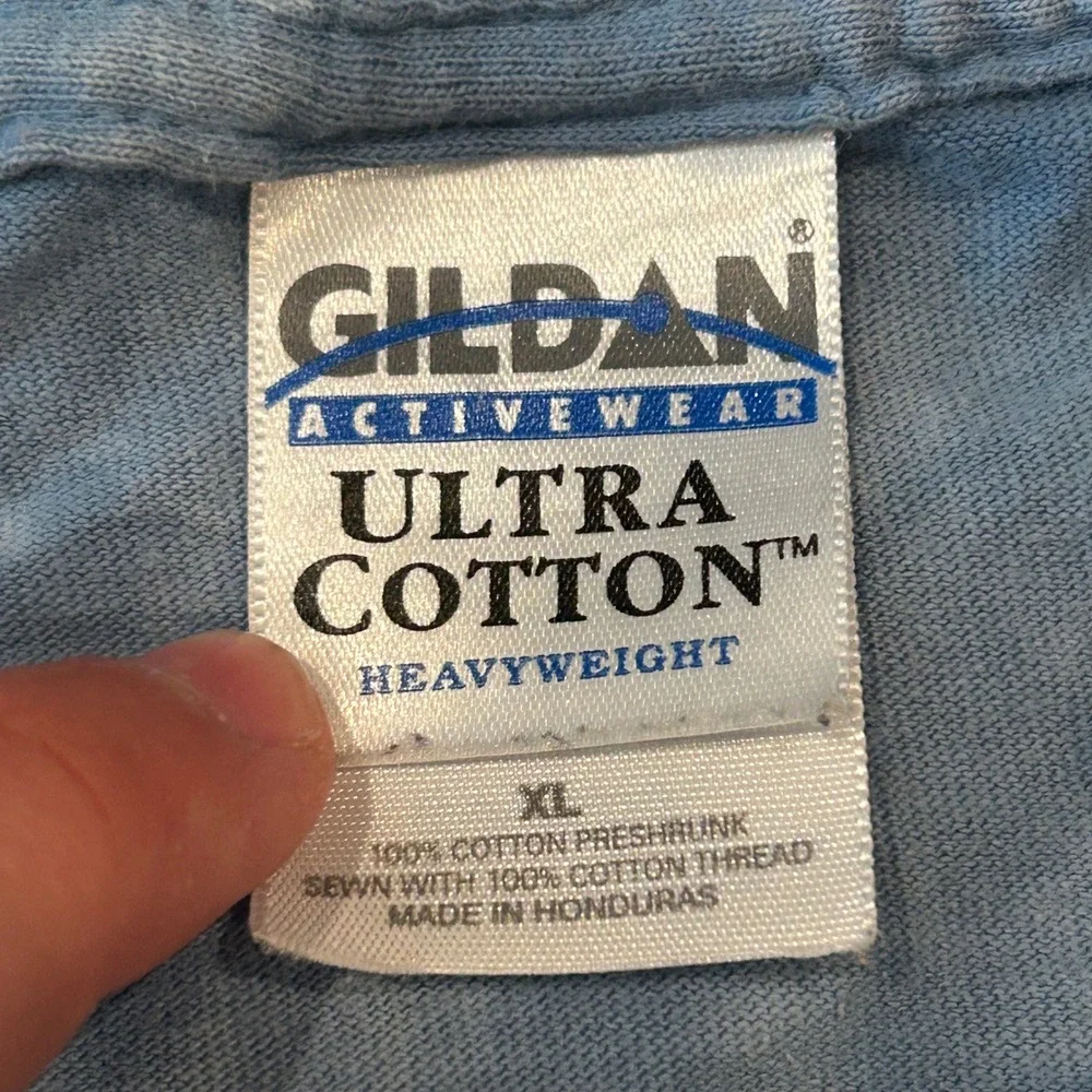 Gildan Nature Shirt Mens XL Blue Mountain White Tiger Ultra Cotton Heavyweight